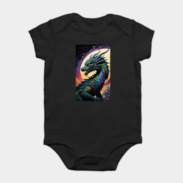 Psychedelic Dragon 3 Baby Bodysuit by Grave Digs